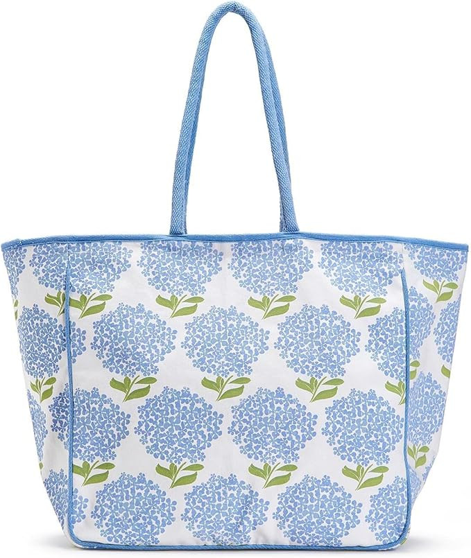 Two's Company Two's Company Hydrangea Printed Tote Bag - Cotton Canvas | Amazon (US)