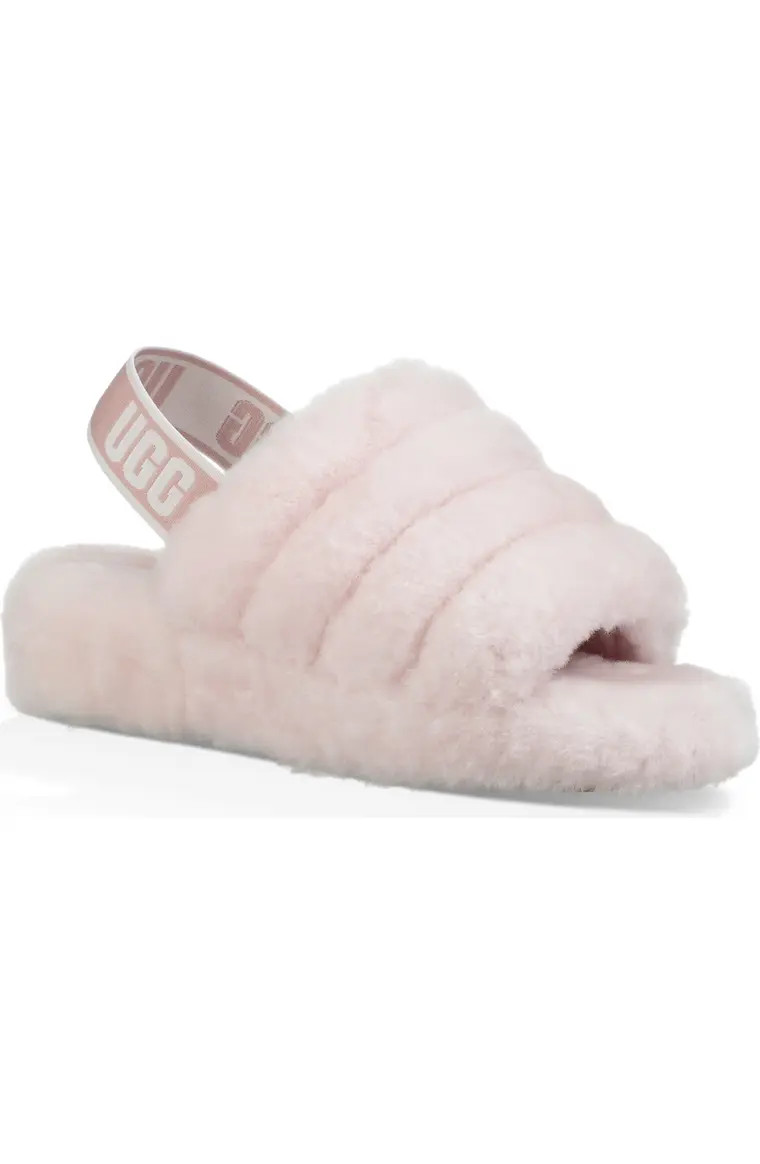 Fluff Yeah Genuine Shearling Slingback Sandal | Nordstrom