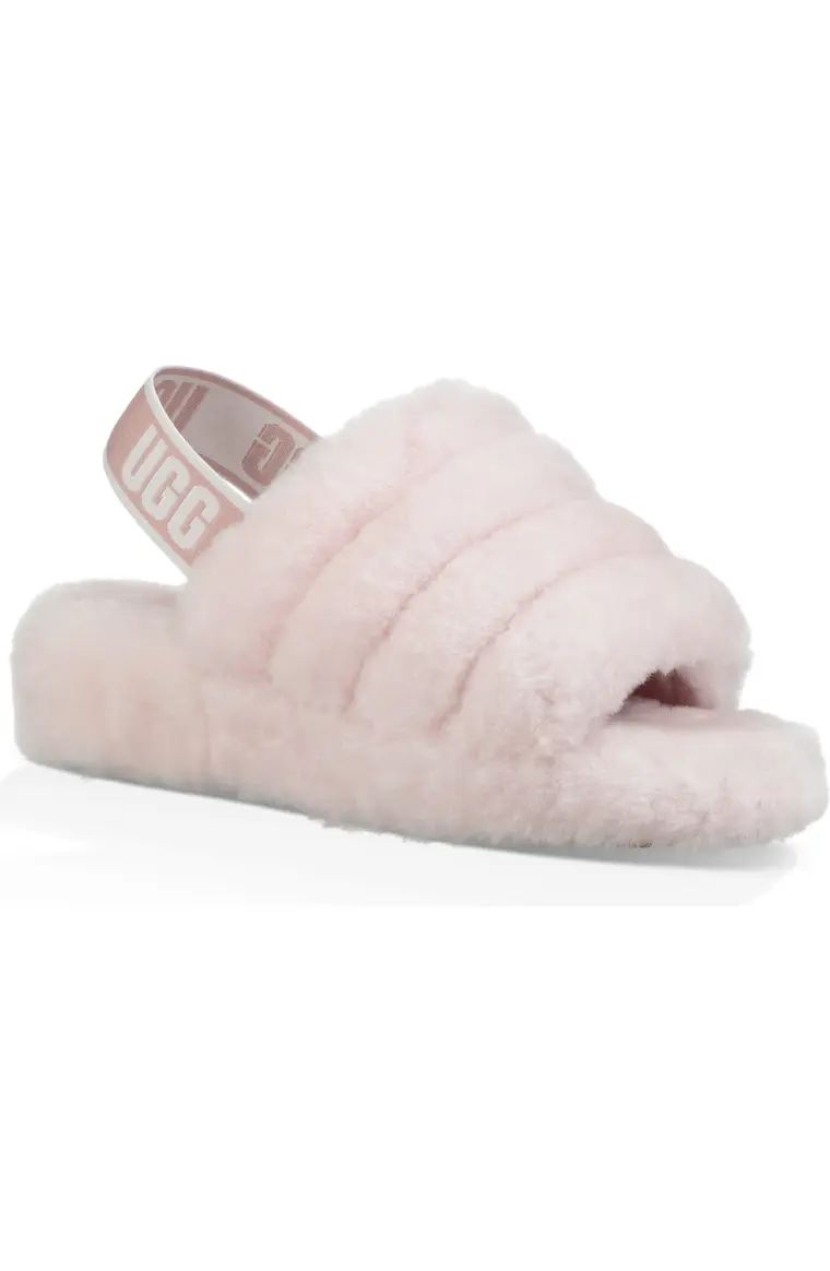Fluff Yeah Genuine Shearling Slingback Sandal | Nordstrom