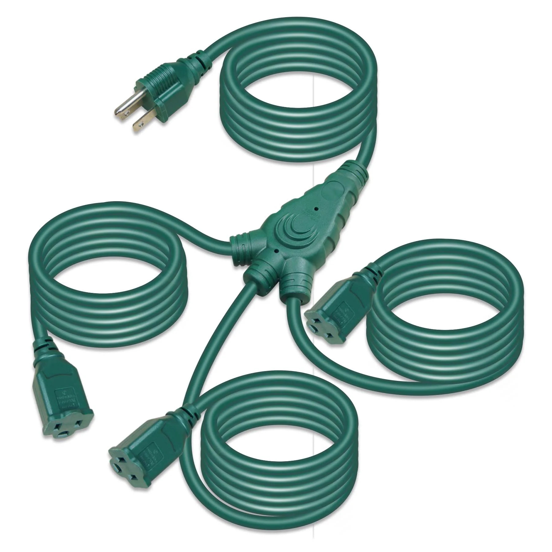 Outdoor 3-Outlet Multi-Directional Cord, Green, 25', by Holiday Time | Walmart (US)