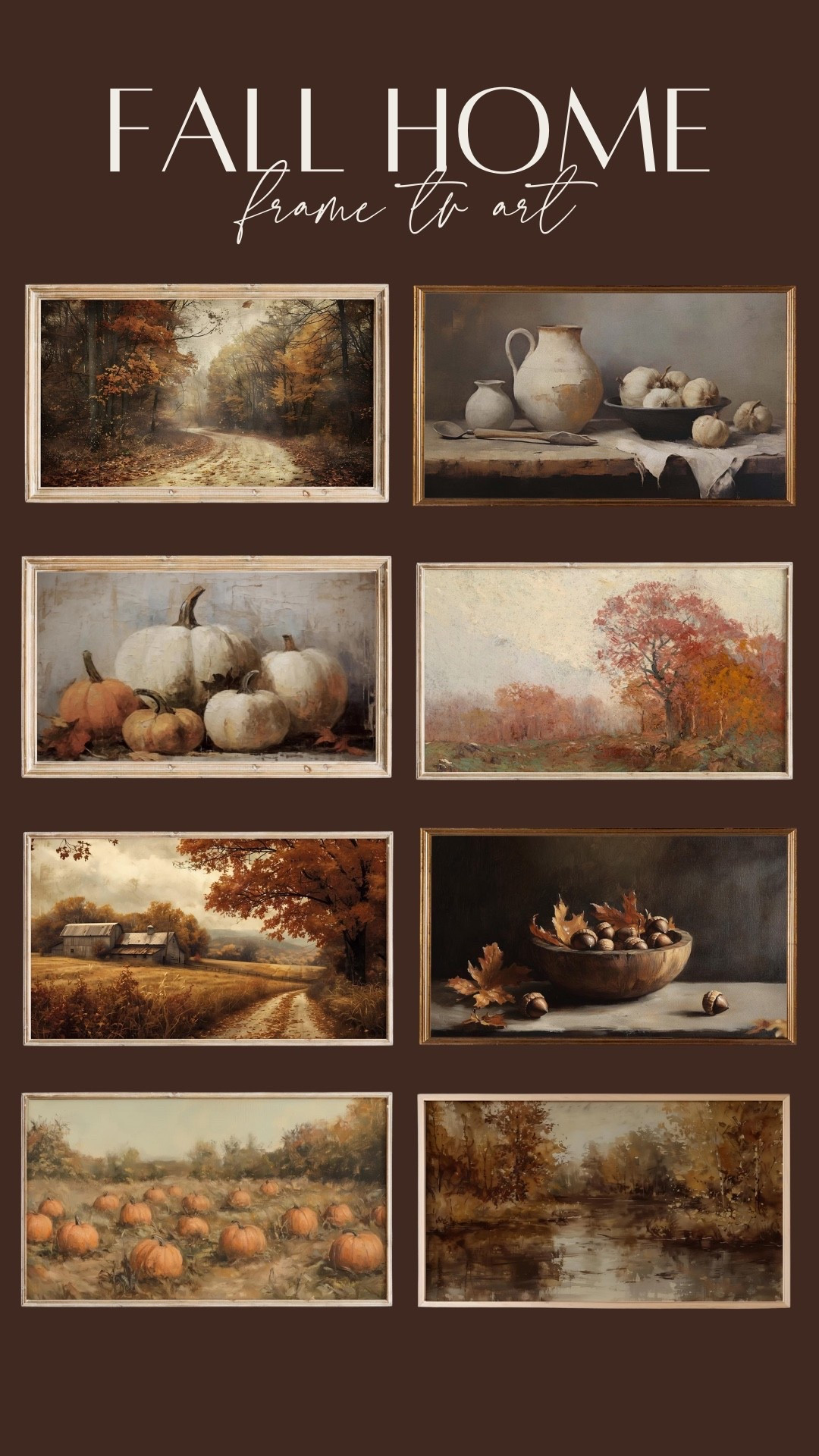 Fall frame tv art! Love switching these up for each season!

Fall home decor, frame art, Etsy finds, fall decor, living room decor, fall aesthetic 

#LTKFindsUnder50 #LTKHome #LTKStyleTip