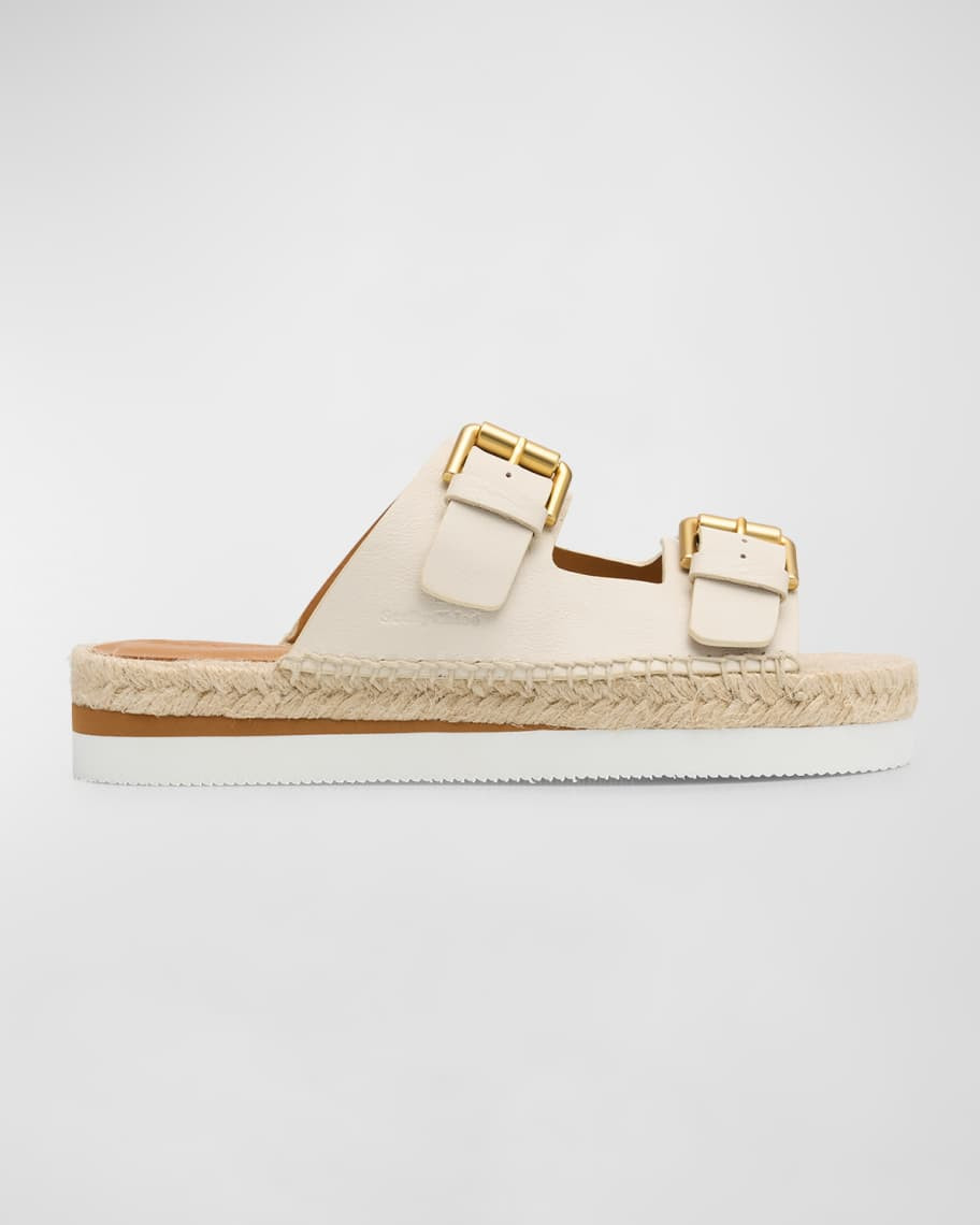 See by Chloe Glyn Dual-Buckle Espadrille Sandals | Neiman Marcus