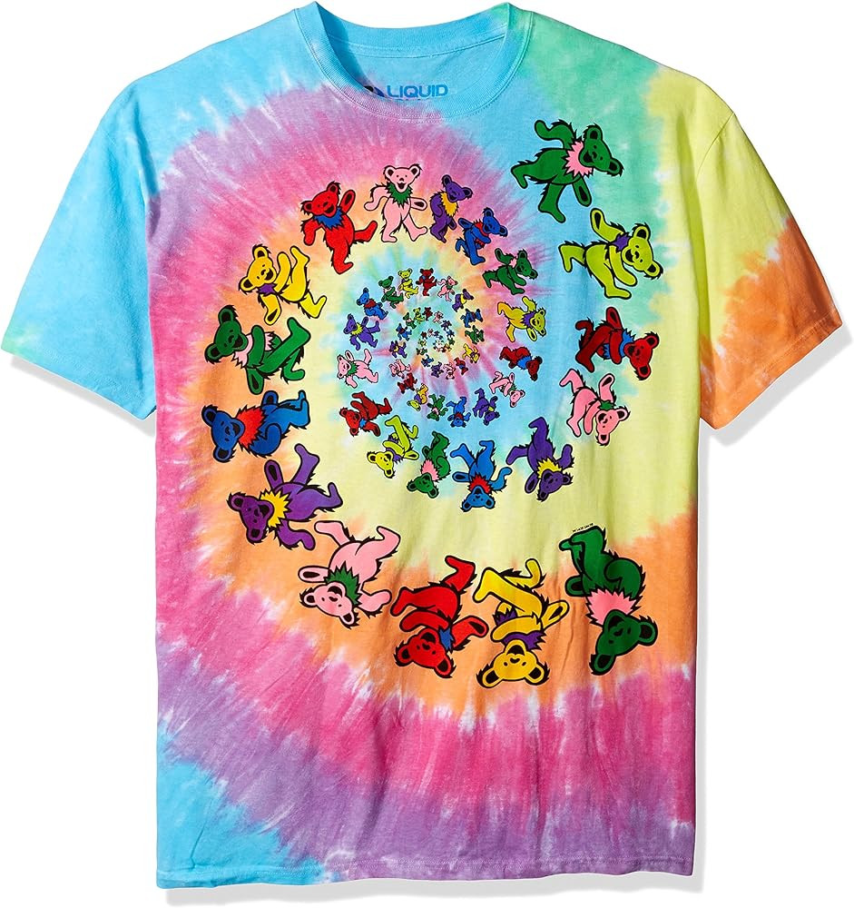 Men's Spiral Bears Tie Dye T-Shirt Multi | Amazon (US)