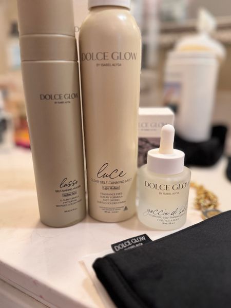 Dolce Lo is the best self tanner does not have a bad smell. I put it on in the morning and take a shower after 6 to 8 hours before bed.

#LTKGiftGuide #LTKsalealert #LTKover40