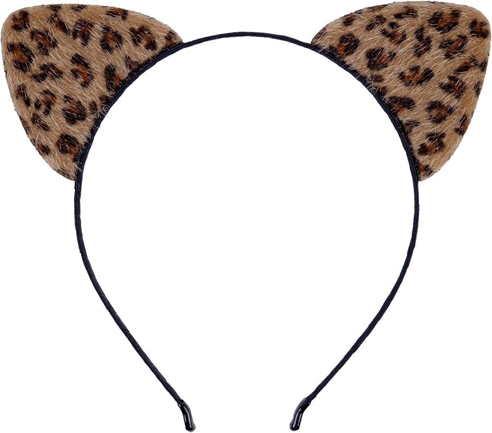 Bonnie Z. Leonardo Leopard Ears Cat Ears Headband Furry Brown Leopard | Amazon (US)