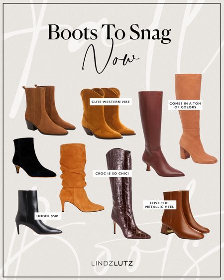 Fall boots to snag now before they sell out! 

Fall boots, tall boots, short boots, budget-friendly boots, neutral boots

#LTKshoecrush #LTKSeasonal