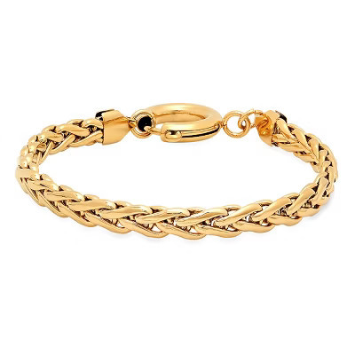 Steeltime Ladies 18k gold plated stainless steel wheat link bracelet | Target