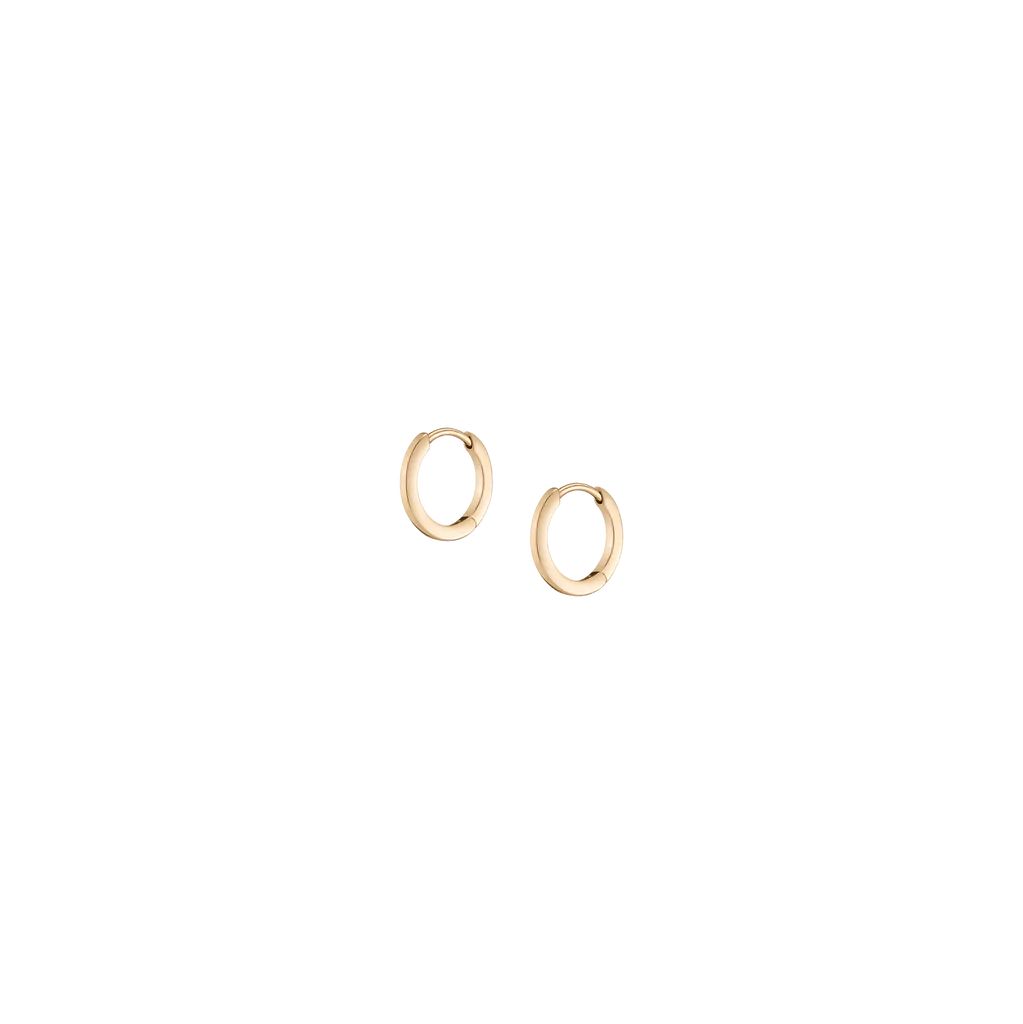 Skinny Gold Hinged Huggie Earrings | AUrate New York