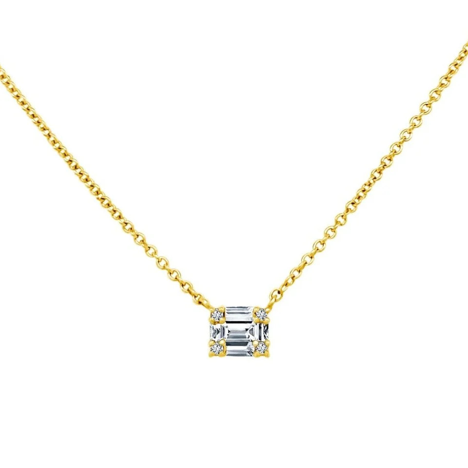 Diamond Mosaic Necklace | LINDSEY LEIGH JEWELRY