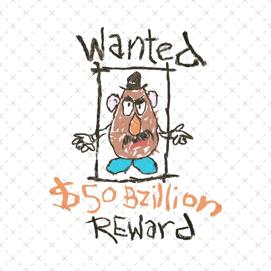 Toy Story, Mr. Potato Head, Wanted Reward, Toy Story Png Svg, Funny Png Svg, Tshirt File, Family ... | Etsy (US)