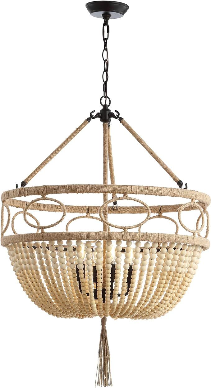 Safavieh PND4085A Whitley Bohemian Adjustable Beaded Tassel 4-Light (LED Bulbs Included) Pendant,... | Amazon (US)