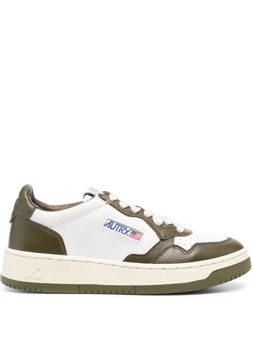 panelled leather sneakers | Farfetch Global