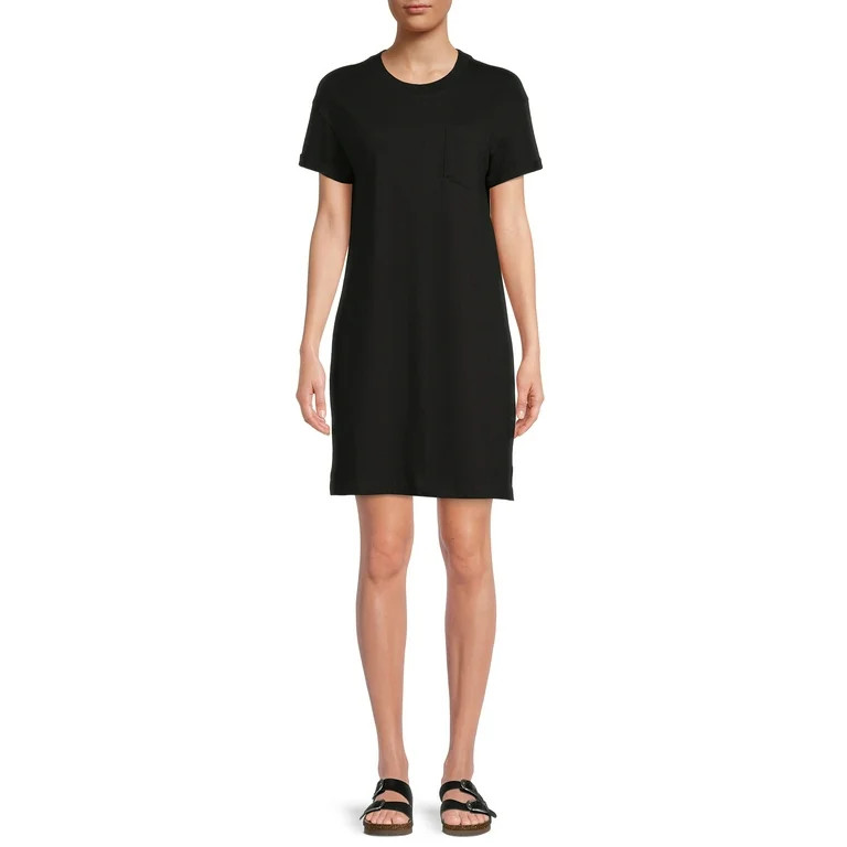 Time and Tru Women's T-Shirt Dress with Pocket | Walmart (US)