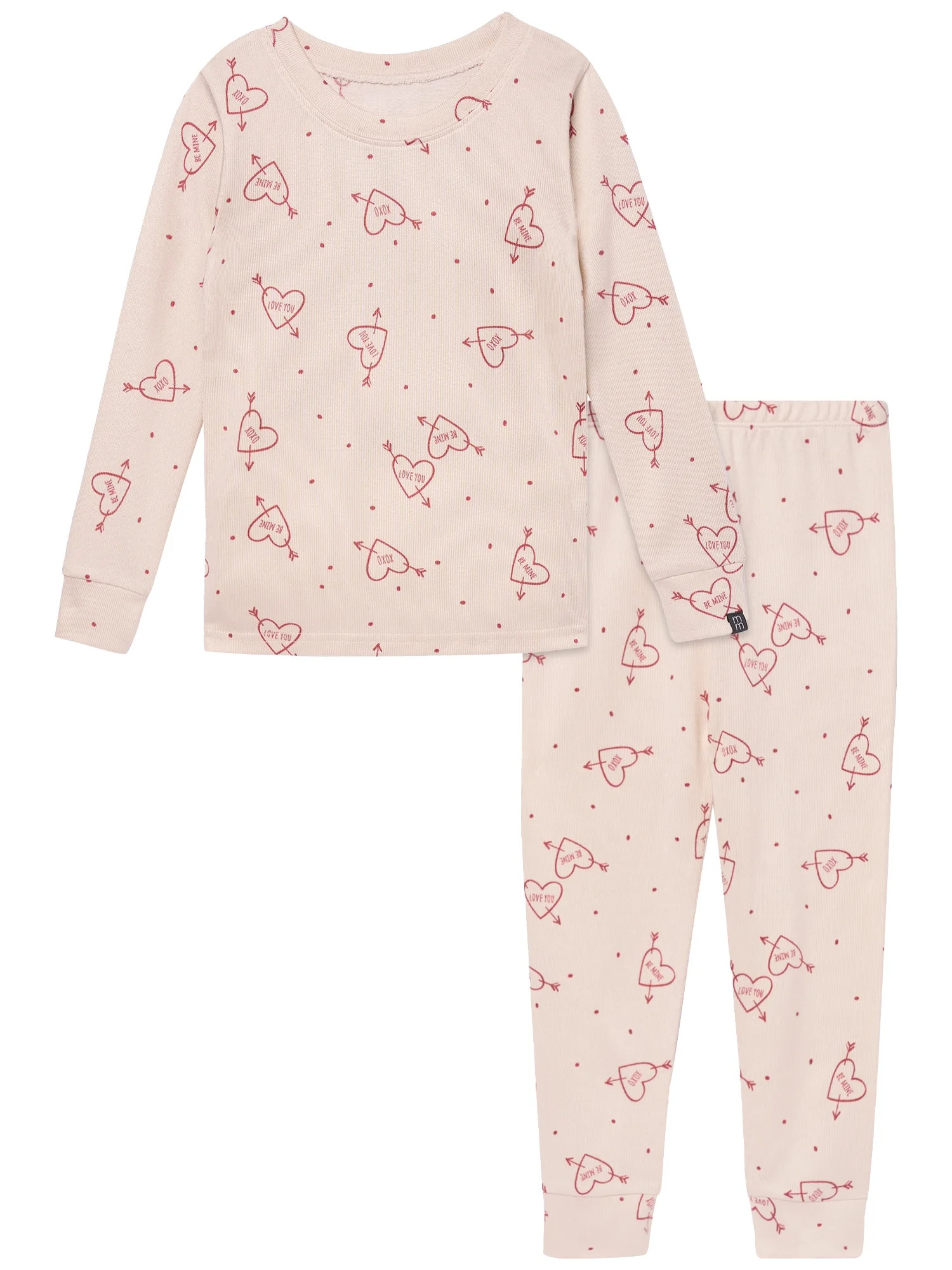 Modern Moments by Gerber Toddler Neutral Valentine´s Day Pajama Set, 2-Piece, Sizes 12M-5T | Walmart (US)