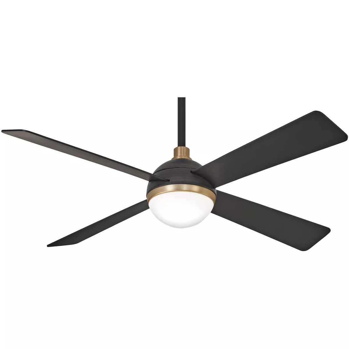 54" Minka Aire Modern Indoor Ceiling Fan with LED Light Remote Control Brushed Carbon Glass Shade... | Target
