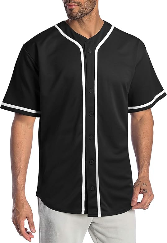 Hat and Beyond Mens Baseball Jersey Button Down Shirts Active Team Sports Uniforms | Amazon (US)