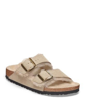 Birkenstock Women's Arizona Shearling Slide Sandals  | Bloomingdale's Shoes | Bloomingdale's (US)