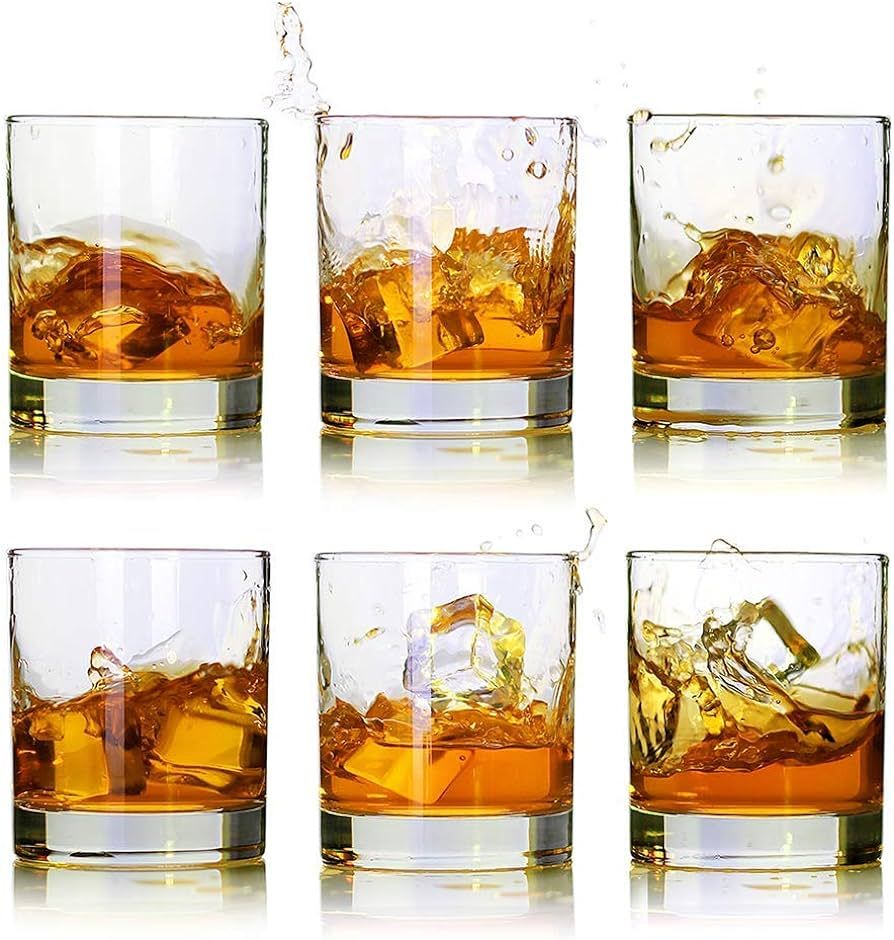 LUXU Whiskey Glasses-Premium 11 OZ Scotch Glasses Set of 6 /Old Fashioned Whiskey Glasses/Perfect... | Amazon (US)