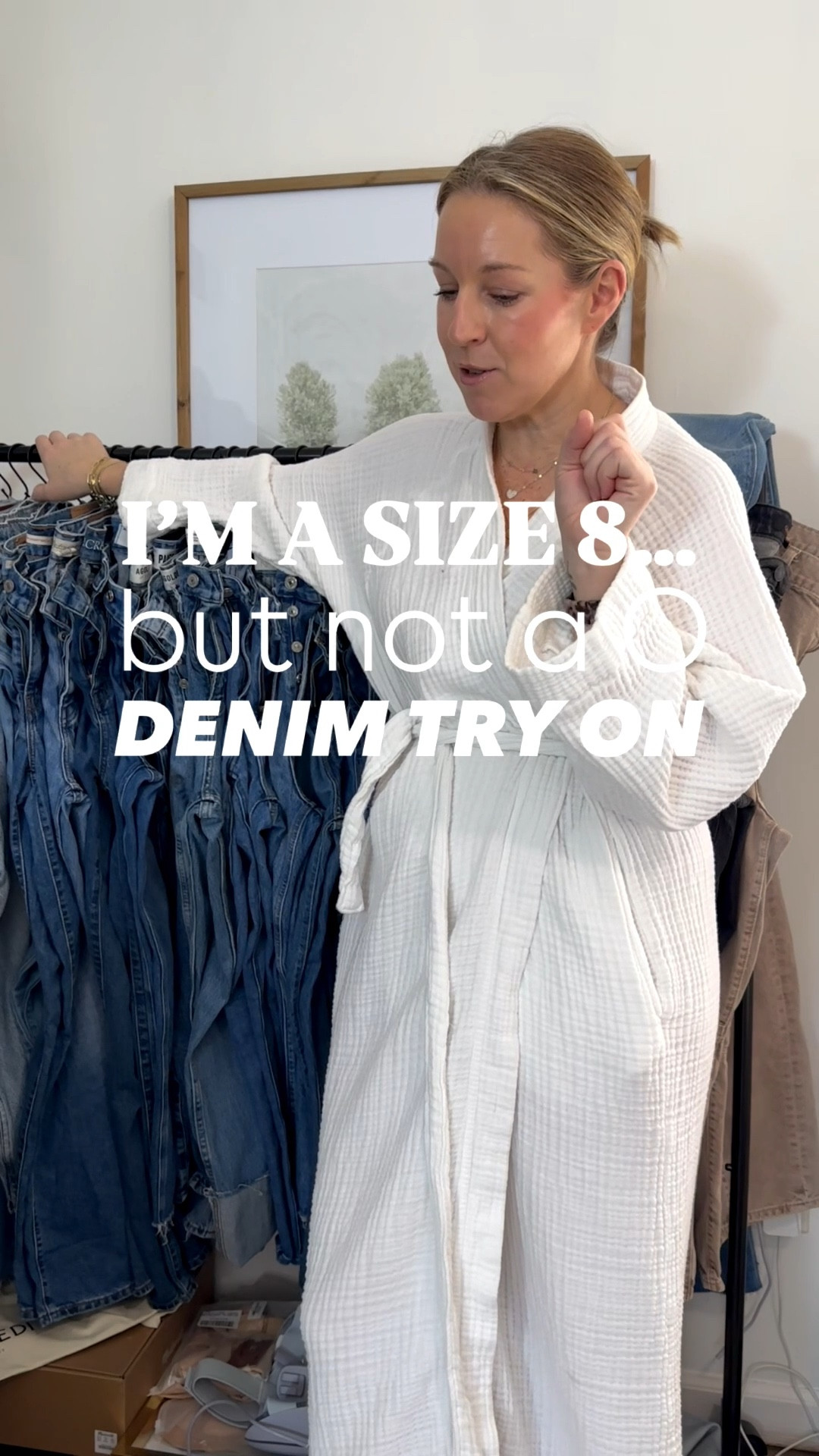 Day 1 of trying on all my denim. Tell me which I should keep! Size 8 | 5’3 | 148 lbs
Details:
Pair 1. Levi’s, tts 29; 30” inseam
Pair 2. Quince, tts 29; 28” inseam
Pair 3. Paige, tts 29; 31” inseam
Pair 4. Paige, tts 29; 27” inseam,
Pair 5. Free People, tts 29 regular

#LTKMidsize #LTKOver40 #LTKPetite