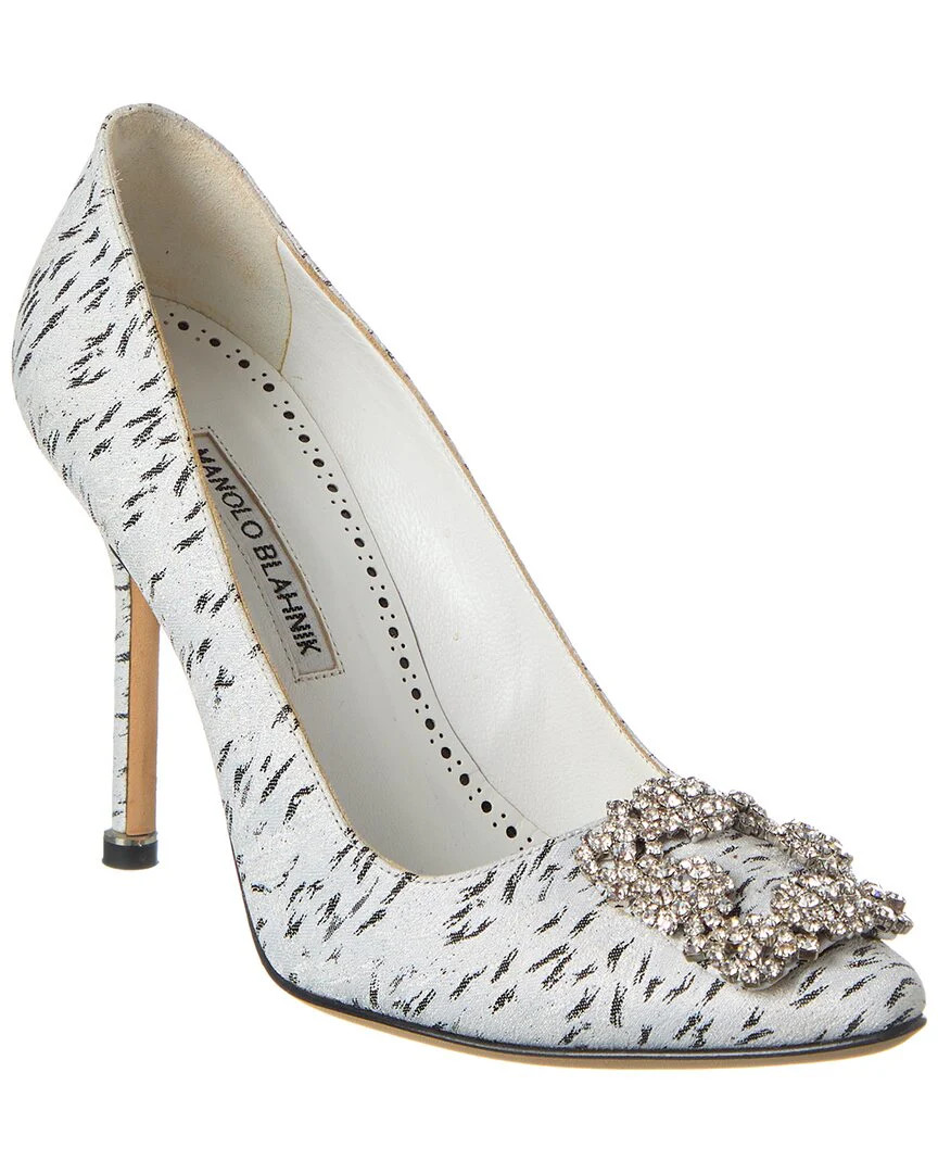 Manolo Blahnik Hangisi 105 Jacquard Pump | Shop Simon
