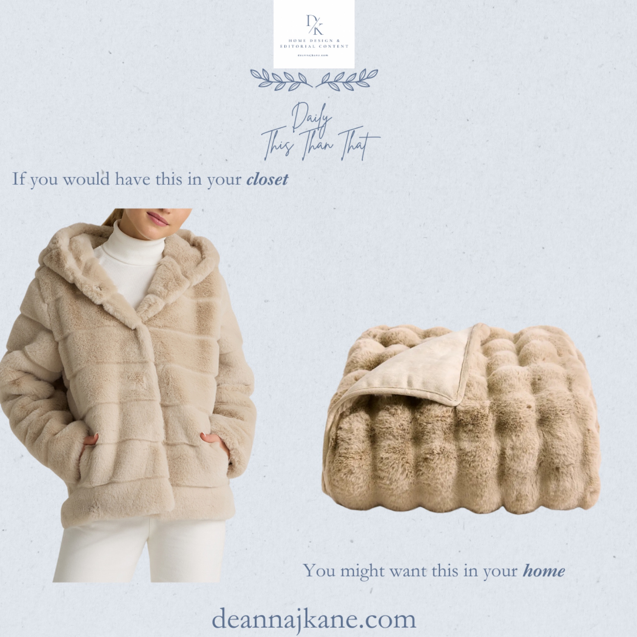 If you like this faux fur jacket, you might want this faux fur blanket in your home  

#LTKHome