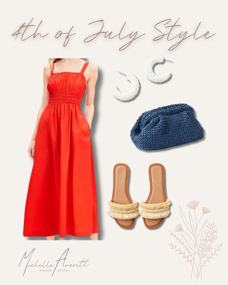 4th of July outfit inspo! Perfect for an afternoon BBQ or backyard event with friends. Sundress, sandals, beaded purse, beaded earrings


#LTKSeasonal #LTKStyleTip