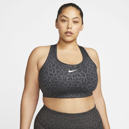 Nike Dri-Fit Swoosh Leopard Plus Sport Bra - Women's - Grey, Size 2X | Eastbay