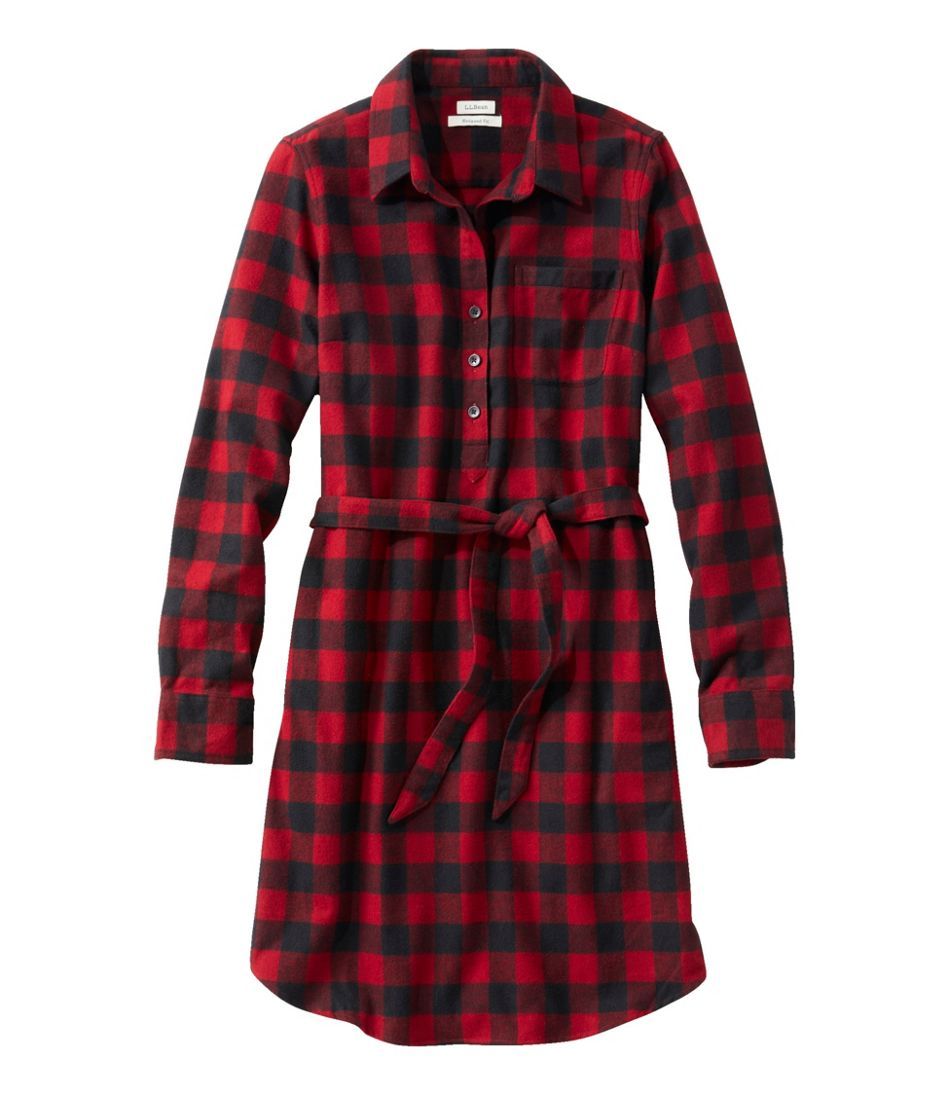 Women's Scotch Plaid Flannel Tunic Dress | L.L. Bean