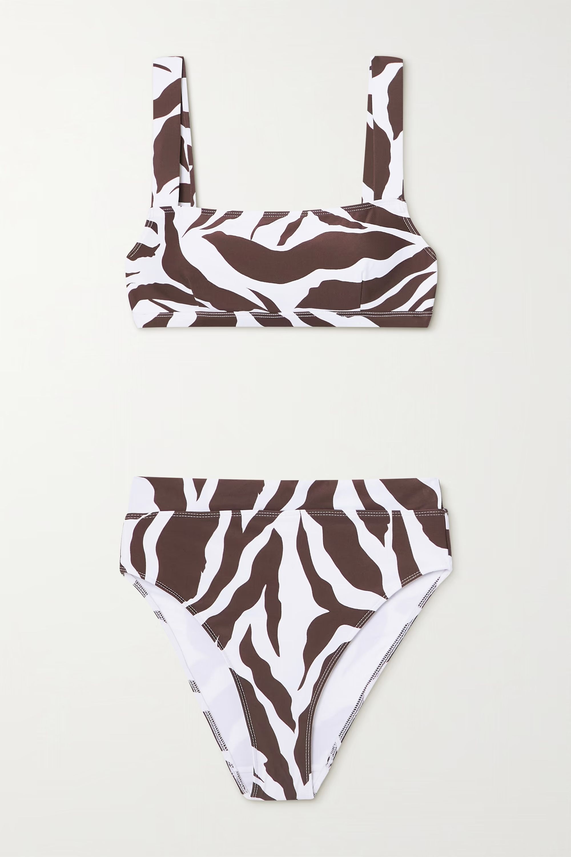 FAITHFULL THE BRAND+ NET SUSTAIN Marta zebra-print bikini | NET-A-PORTER (US)