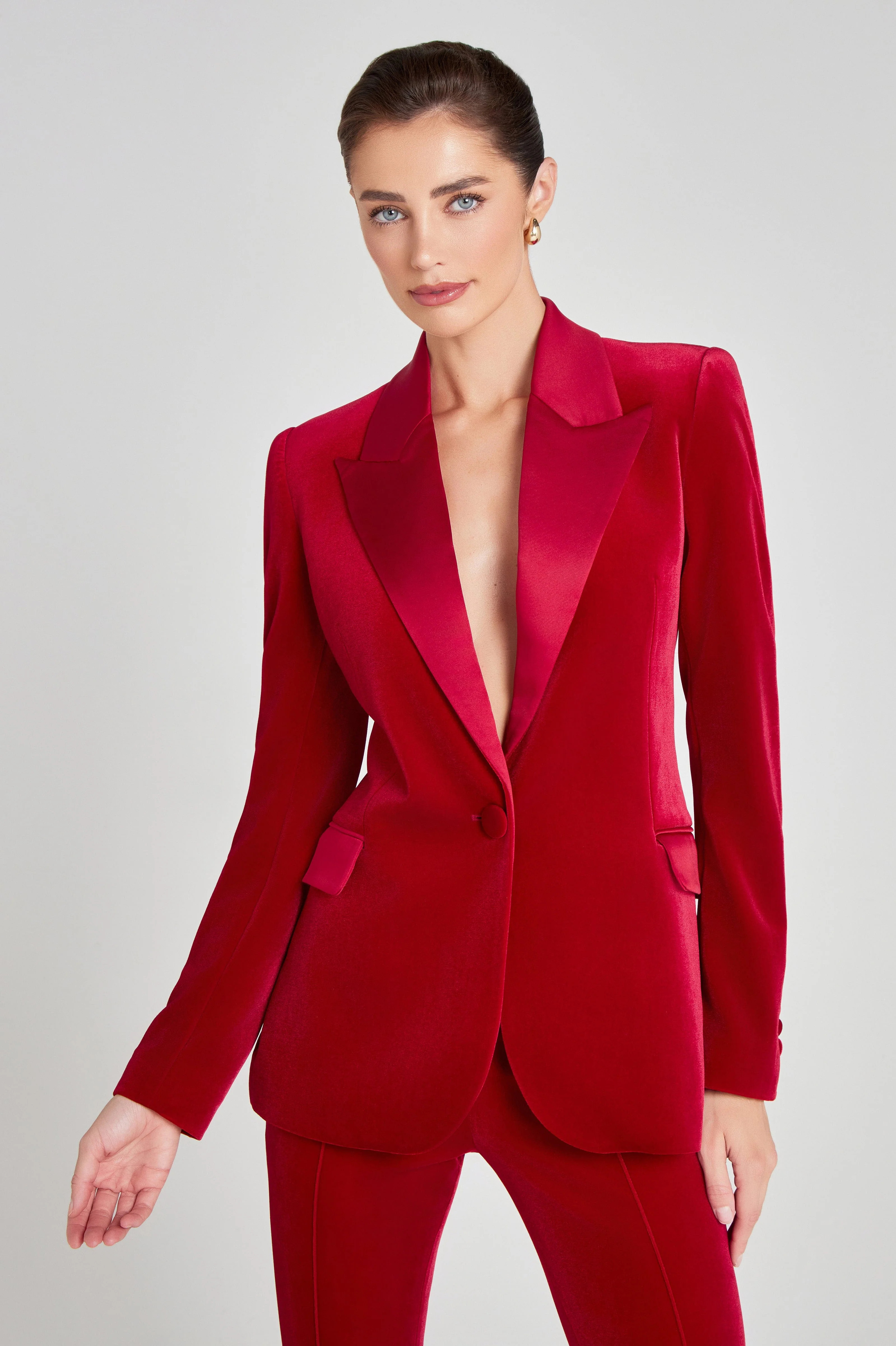 Beatrice Red Blazer | Nadine Merabi