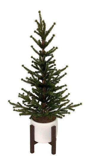 CANVAS - Sapin de Noël artificiel en pot avec base en bois, 24 po | Canadian Tire