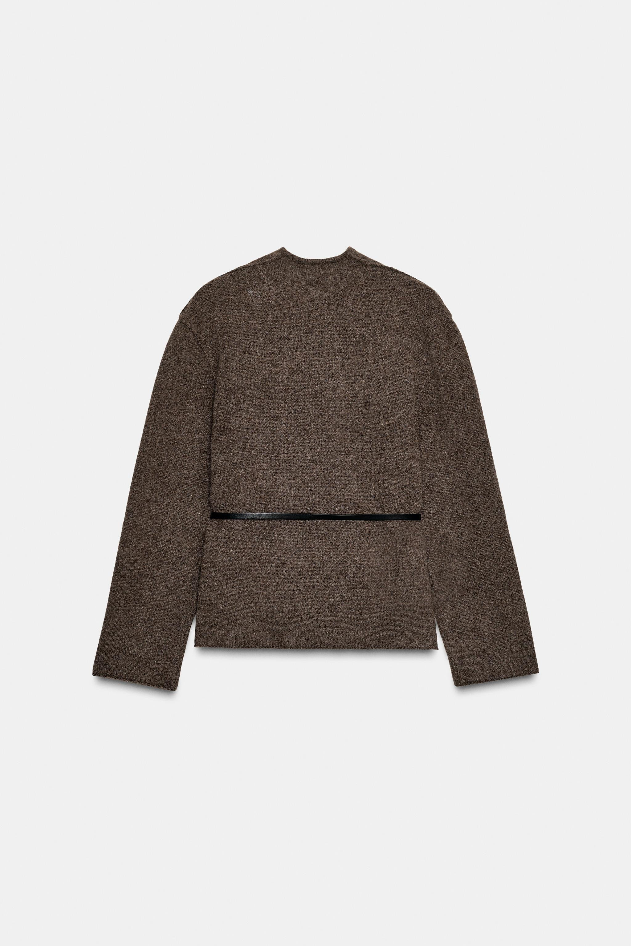 100% WOOL BELTED JACKET | Zara US