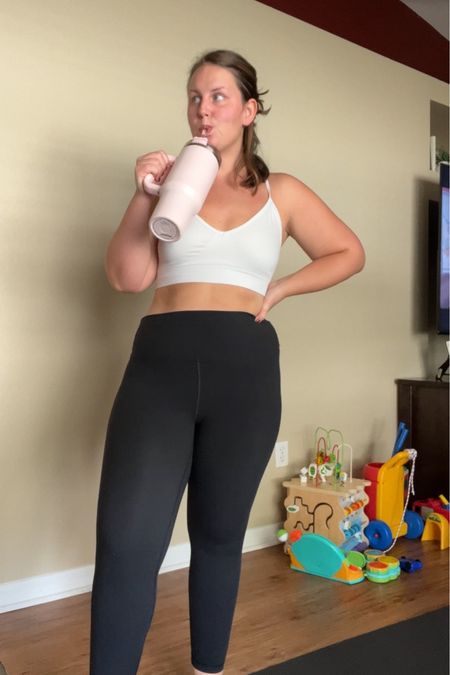 Amazon leggings and comfy bra! Wearing XL in leggings 
