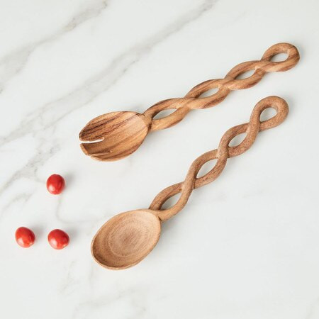 Spiral Salad Servers (Set of 2) | West Elm (UK)