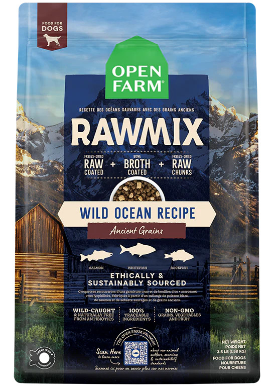 RawMix Wild Ocean Fish & Ancient Grains Dog Food - Open Farm | Open Farm Pet