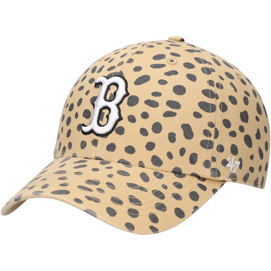 Boston Red Sox '47 Women's Cheetah Clean Up Adjustable Hat - Tan | Fanatics