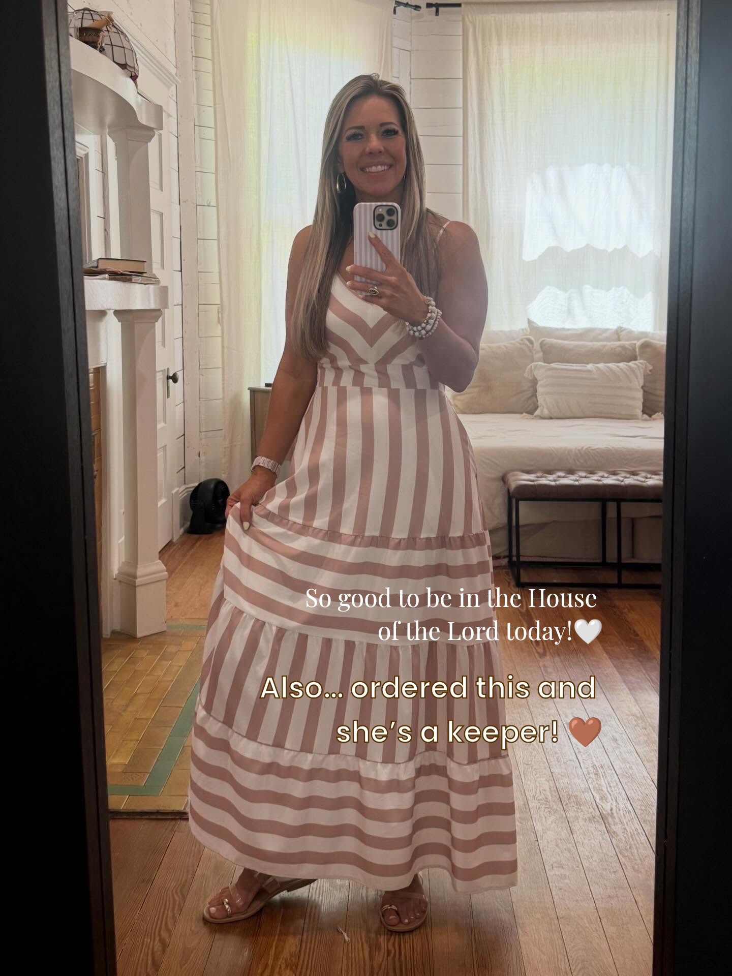 Sunday best 🤍

Ordered this dress hoping I’d love it… and she’s definitely a keeper. 🙌🏼

Linked it in my stories + LTK 🤎