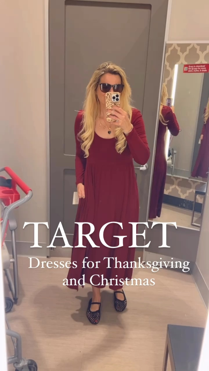Target dresses for thanksgiving and Christmas 
Also these dresses are great for family photos
The ballet dress is true to size but if you don’t like fitted arms, could size up 
Sweater dress tts 

#LTKSaleAlert #LTKFindsUnder50 #LTKHoliday