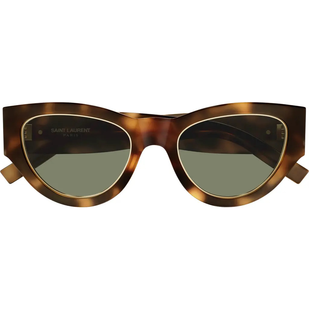 Saint Laurent SL M94 52mm Cat Eye Sunglasses in Havana at Nordstrom | Nordstrom
