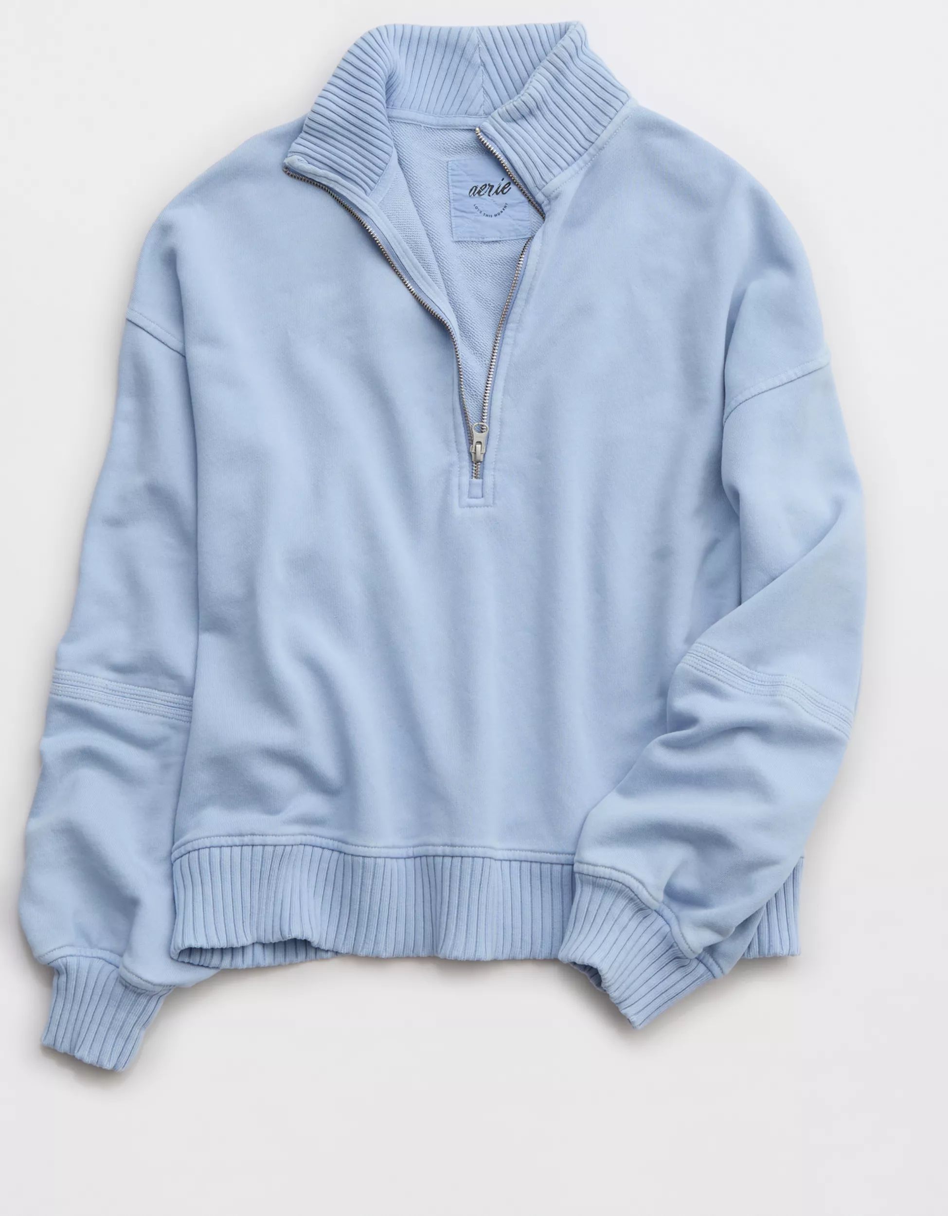 Aerie Sun's Out Quarter Zip Sweatshirt | Aerie