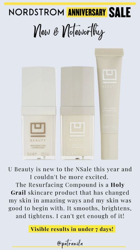 U Beauty Resurfacing Compound is  new to the Nordstrom Anniversary Sale and you should get on this opportunity to save big on this trio. It's holy grail skincare and worth every nickel.

Nordstrom Anniversary Sale ✨Nordstrom Sale, NSALE, Nordstrom Sale 2023, NSale 2023, Nordstrom Sale 2023, Nordstrom Top Picks, Nordstrom Sale favs, Anniversary Sale 

#LTKbeauty #LTKFind #LTKxNSale