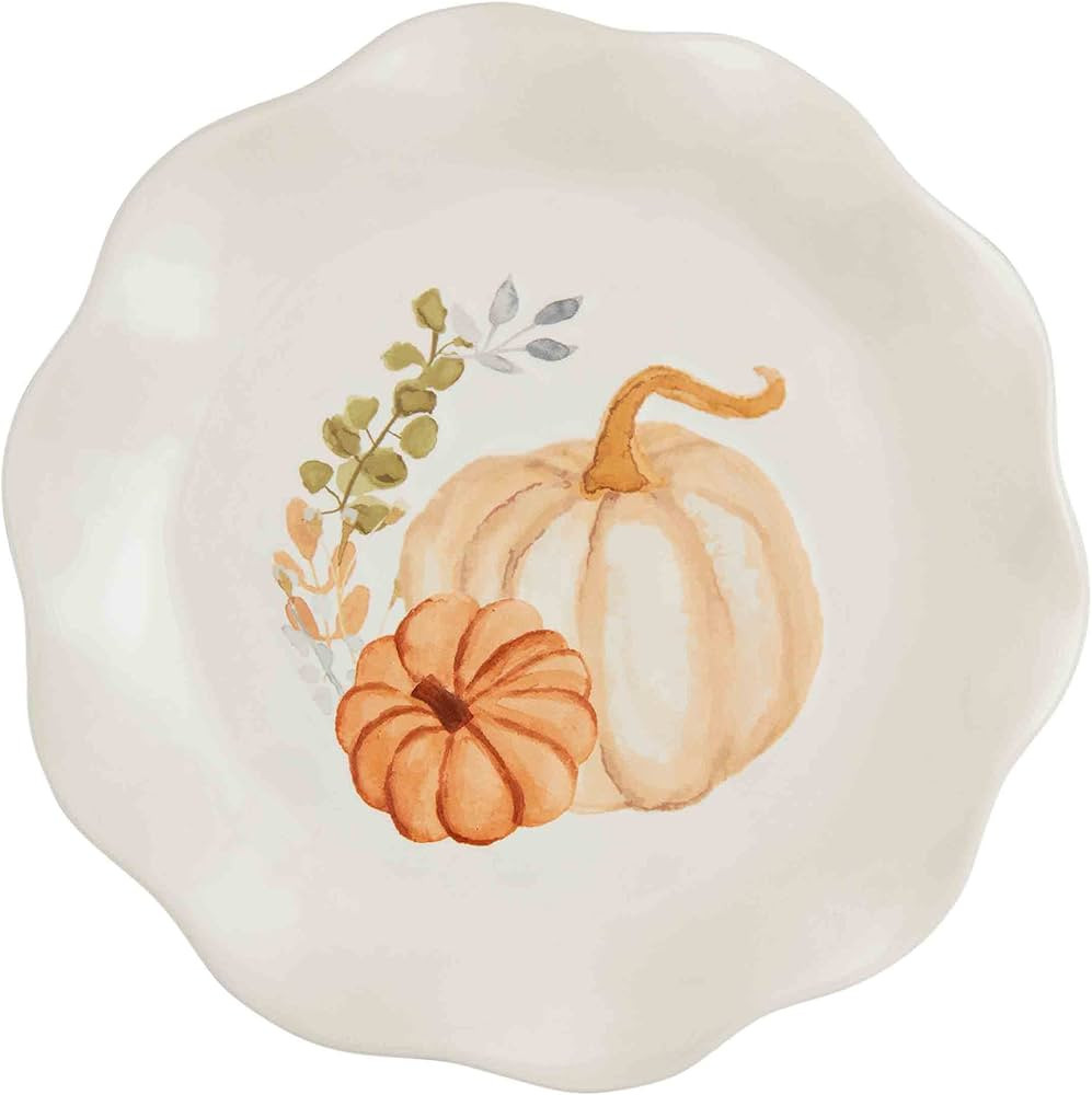 Mud Pie Plato de ensalada de Acción de Gracias, calabaza doble, 8 pulgadas de diámetro, 1 pieza... | Amazon (US)
