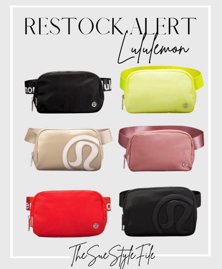 Lululemon belt bag restock 

#LTKSeasonal #LTKsalealert #LTKitbag