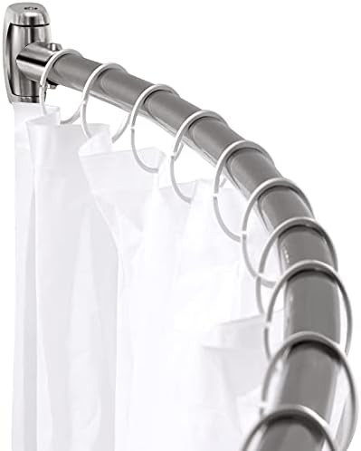 Chrsouly Adjustable Curved Shower Rod, 42-74 inches Extra Wide Shower Curtain Rod, Rust proof, Pr... | Amazon (US)