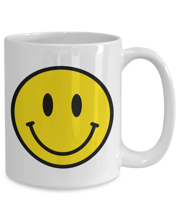Fun Yellow Smiley Face Mug Coffee Cup, Gift for Holiday, Any Occasion, Smile, Iconic,   or | Etsy (US)