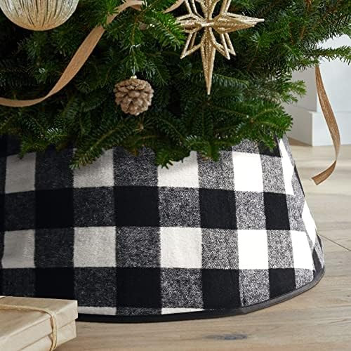 Amazon.com: Meriwoods Christmas Tree Collar 25 Inch, Large Buffalo Plaid Tree Skirt, Country Rust... | Amazon (US)