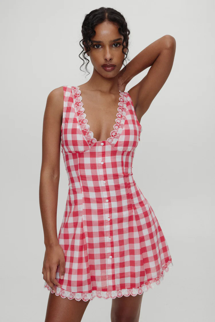 x BELLA HADID Farm Gingham Mini Dress | Frankies Bikinis