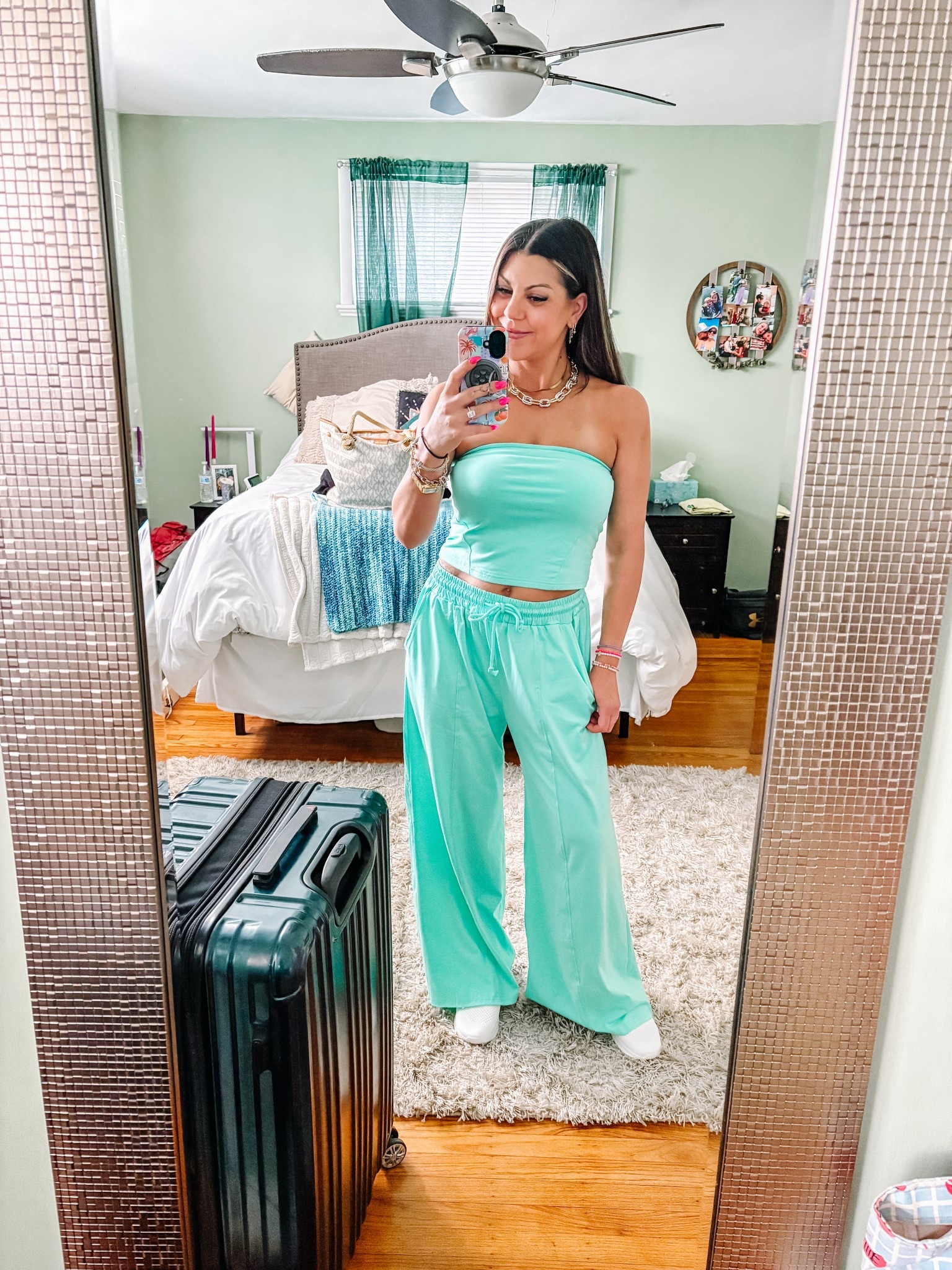 Travel Outfit!!! ✈️🩵
Super chic and comfy!! 
Under $50 & fits TTS!!

#LTKStyleTip #LTKFindsUnder50 #LTKTravel