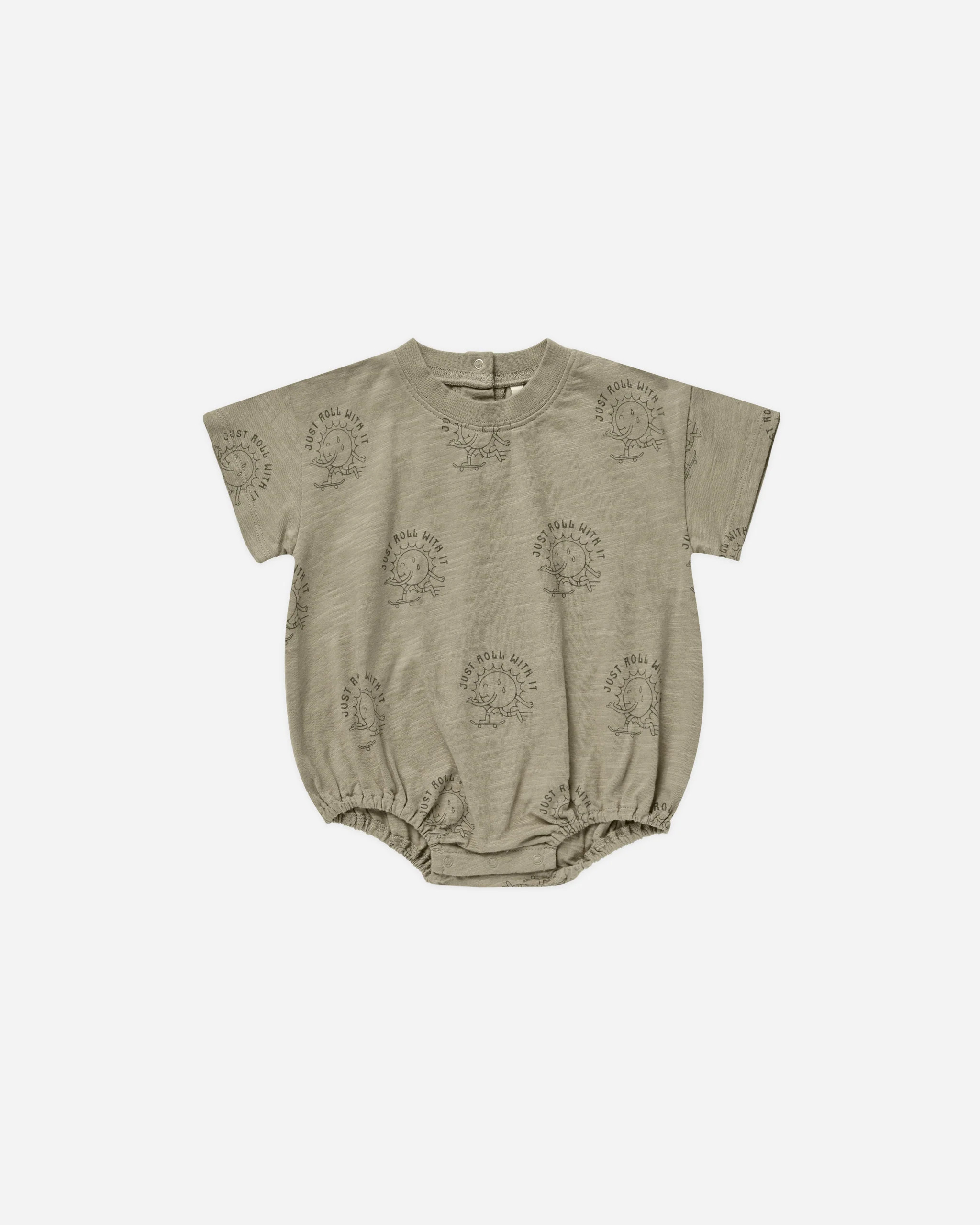 Relaxed Short Sleeve Bubble Romper || Just Roll With It | Rylee + Cru