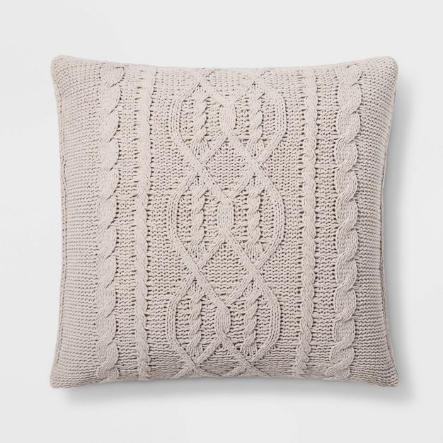 Oversized Cable Knit Chenille Throw Pillow - Threshold™ | Target